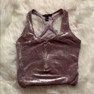 Purple zipper bodysuit